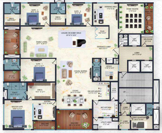 4 BHK Flat In Candeur Skyline For Sale  In Financial District