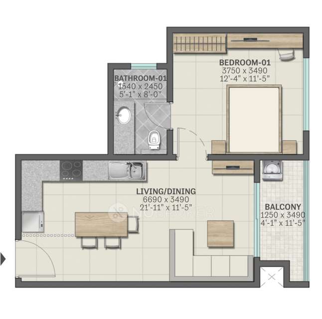 1 BHK Flat In Sobha Neopolis, Panathur For Sale  In Panathur