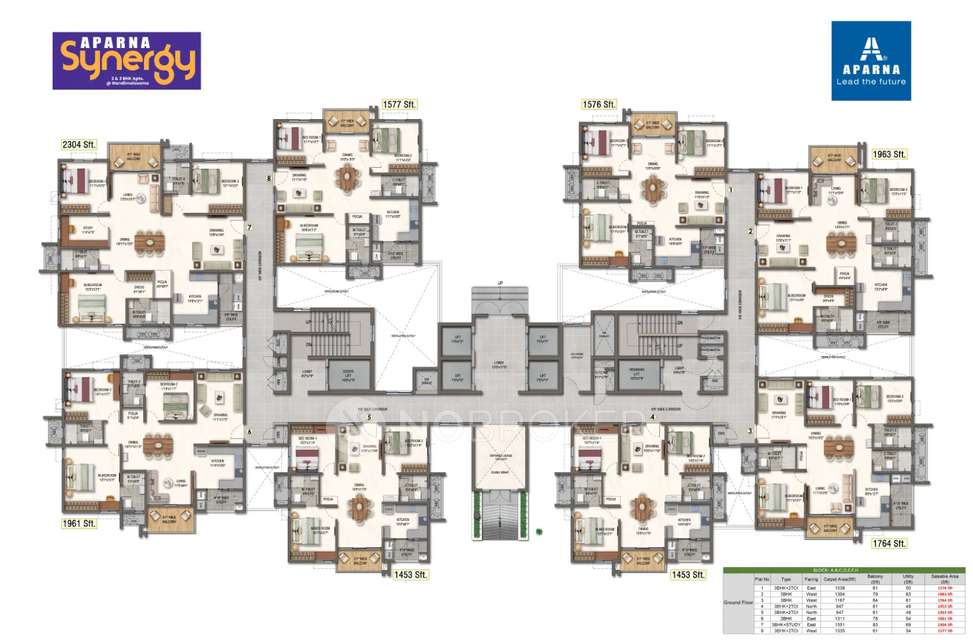 3 BHK Flat In Aparna Synergy For Sale  In Gandi Maisamma