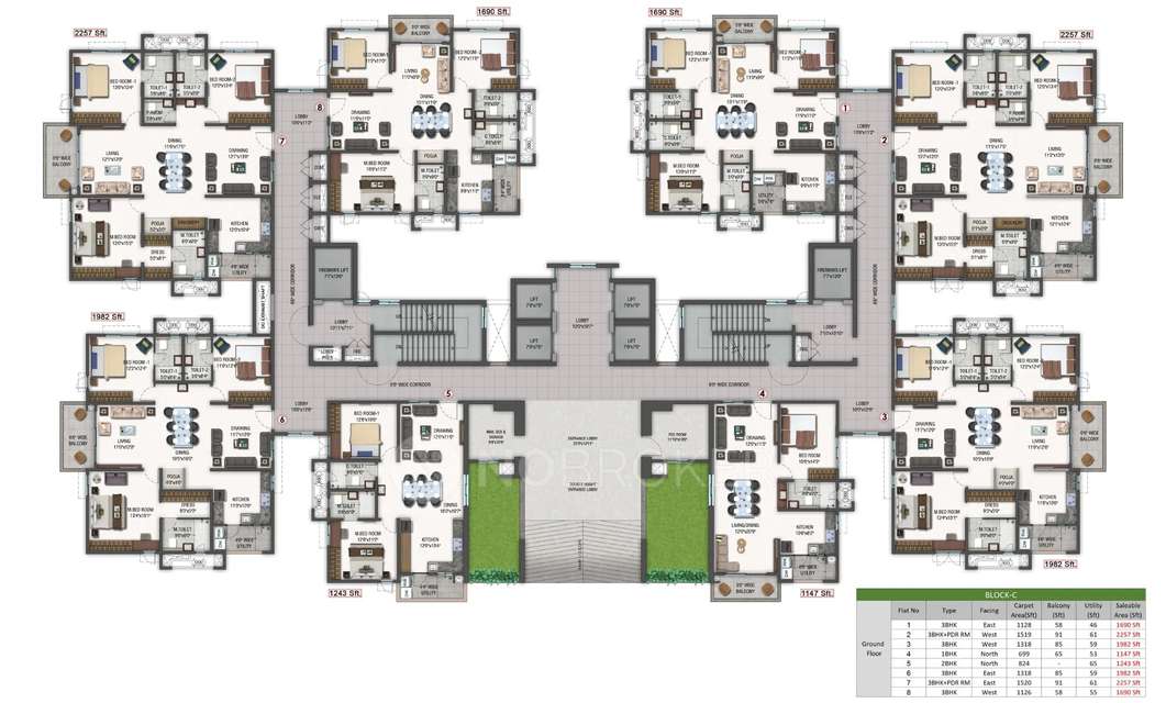 2 BHK Flat In Aparna Zenon For Sale  In Puppalaguda