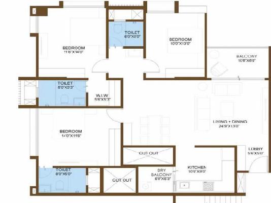 3 BHK Flat In Unitary Codename The Exclusives For Sale  In Nibm