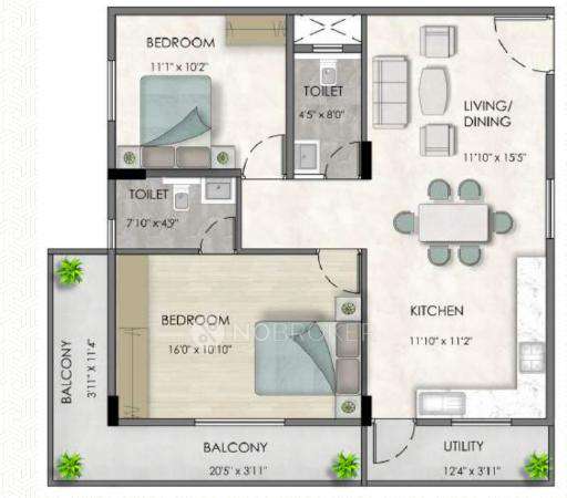 2 BHK Flat In Sri Sai Chaitanya Sakura Blossom For Sale  In Budigere