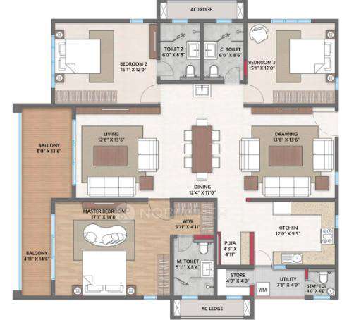 3 BHK Flat In Cybercity Trevita For Sale  In Kothaguda