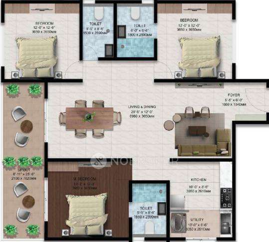 3 BHK Flat In Amberstone Ventara Residences For Sale  In Chembanhalli