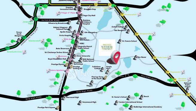 4 BHK Flat In Prestige Southern Star For Sale  In Akshaya Nagar, Ramamurthy Nagar