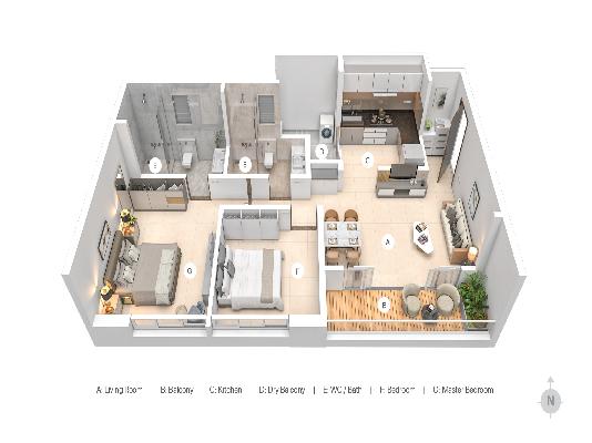 2 BHK Flat In Rohan Karan Evana For Sale  In Wakad