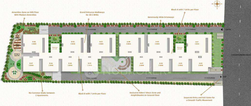 3 BHK Flat In Sri Sai Chaitanya Sakura Blossom For Sale  In Budigere