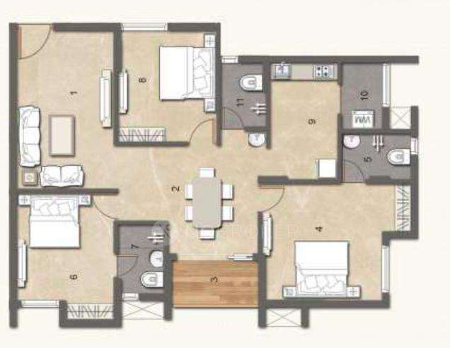 3 BHK Flat In Jains Aashraya For Sale  In Bannerghatta