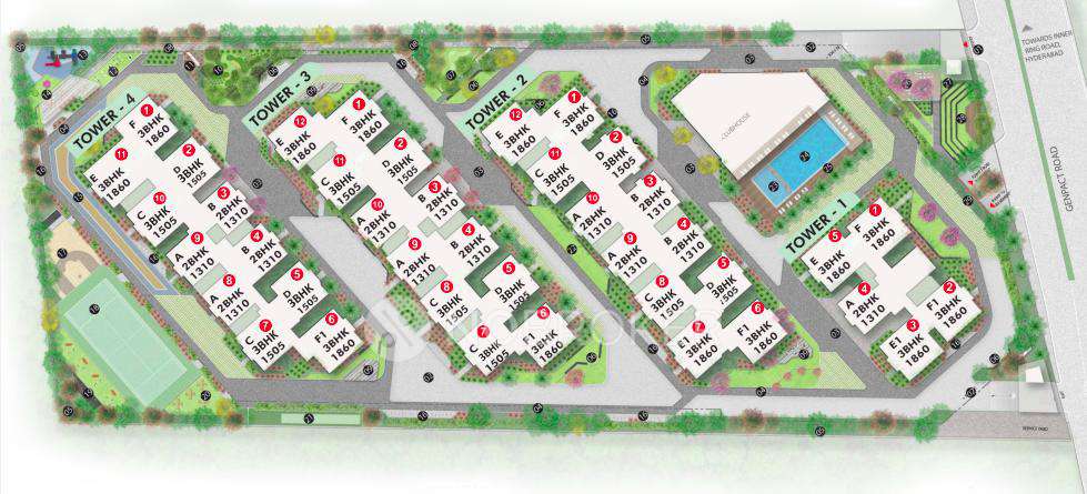 2 BHK Flat In Ramky One Genext Towers For Sale  In Uppal