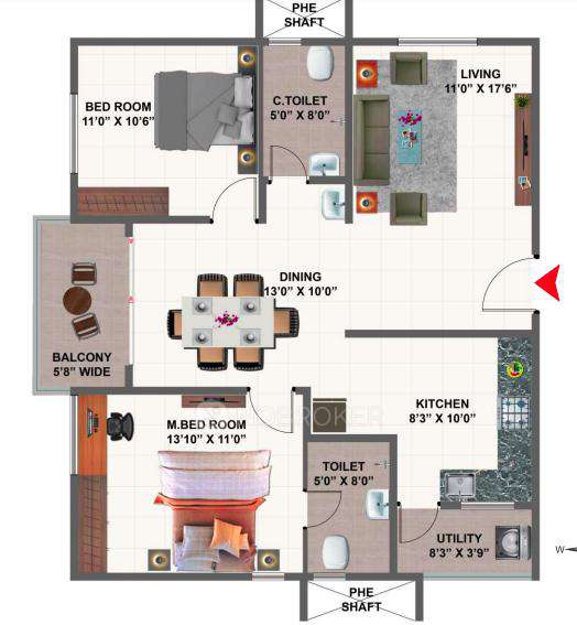 2 BHK Flat In Ramky One Genext Towers For Sale  In Uppal
