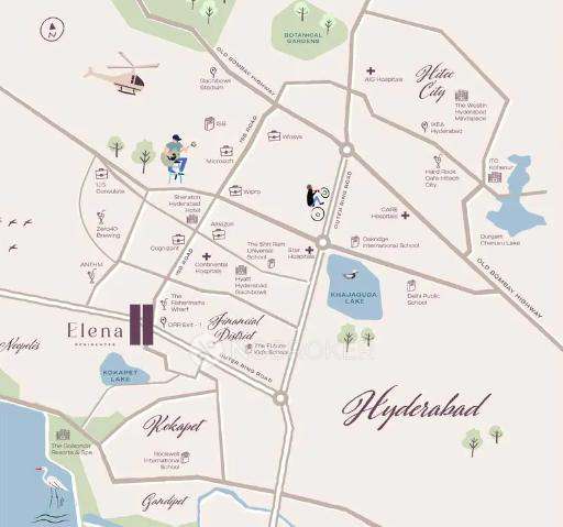 3 BHK Flat In Lansum Elena Residences For Sale near Khajaguda