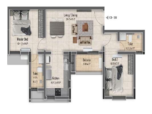 2 BHK Flat In Dra Beena Clover For Sale  In East Tambaram