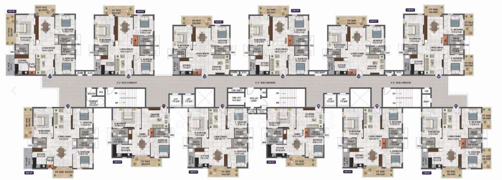 3 BHK Flat In Bhanodaya Crystal For Sale  In Kompally