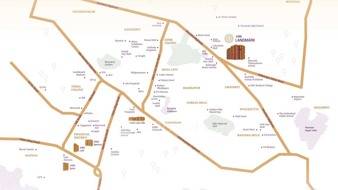 3 BHK Flat In Asbl Landmark For Sale  In Kukatpally