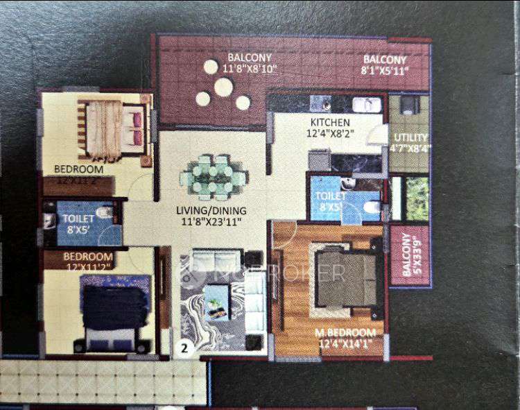 3 BHK Flat In Desai Grandeur For Sale  In Whitefield