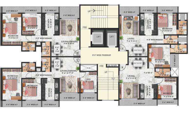 2 BHK Flat In Radha Krishna Tower For Sale  In Vasai East