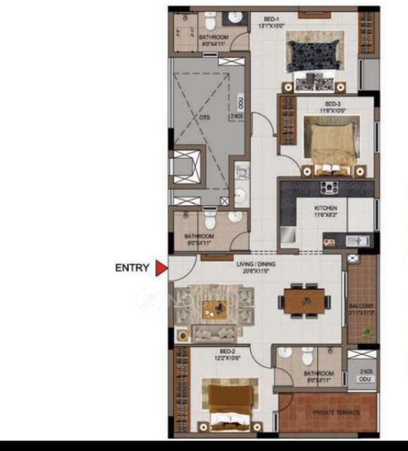 3 BHK Flat In Casagrand Zenith For Sale  In Medavakkam