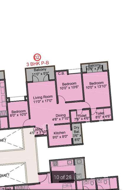 3 BHK Flat In Kohinoor Viva City For Sale  In Dhanori