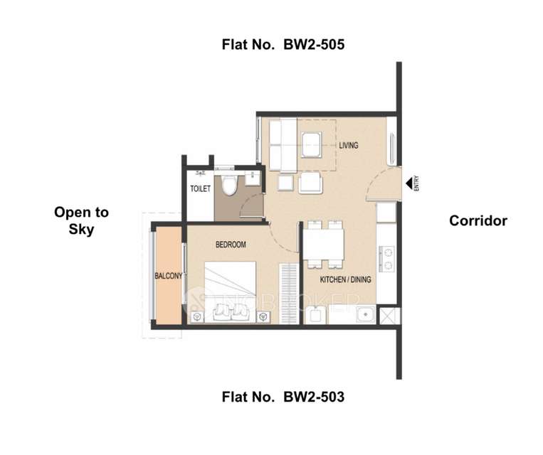 1 BHK Flat In Nebula Aavaas For Sale  In Miyapur