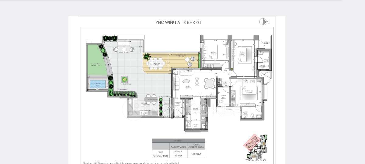 3 BHK Flat In Vj Yashwin Nuovo Centro (ync) for Rent  In Wakad