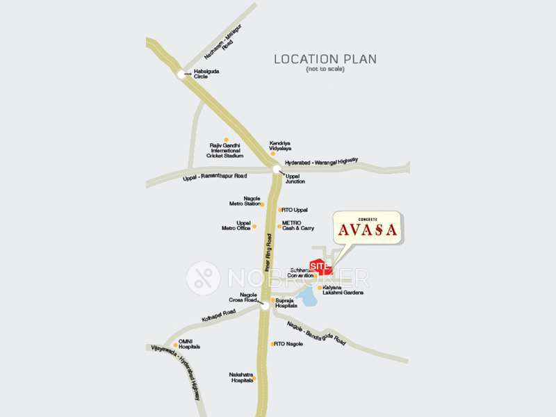 2 BHK Flat In Concrete Avasa For Sale  In Nagole