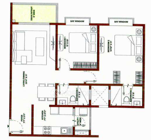 2 BHK Flat In Bhartiya Nikoo Homes 6 For Sale  In Kogilu