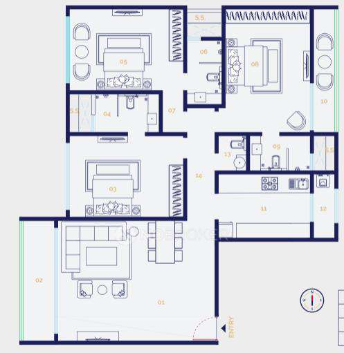 3 BHK Flat In Mirchandani Triton For Sale  In Santacruz Wes