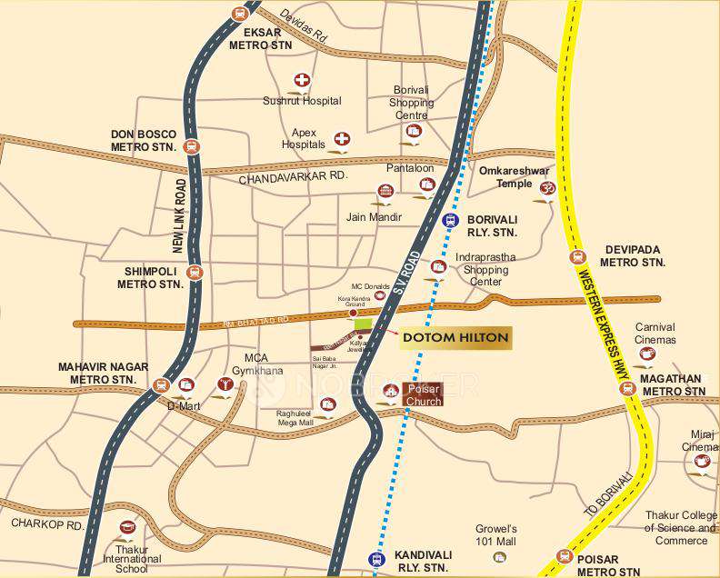 3 BHK Flat In Dotom Hilton For Sale  In Borivali West