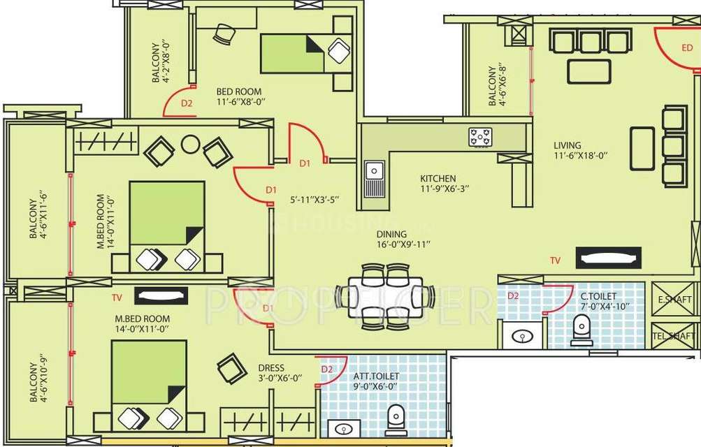 3 BHK Flat In Bank Auction Property - Aakruti Amity For Sale  In Electronic City