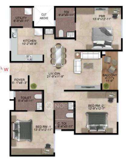 3 BHK Flat In Nandi Meraki For Sale  In Begur