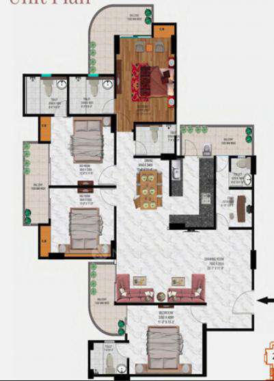 4 BHK Flat In Sublime Spring Elmas For Sale  In Sector 12, Greater Noida West