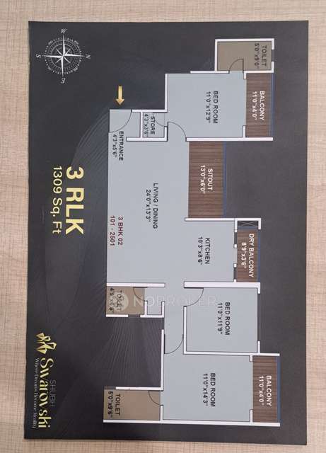 3 BHK Flat In Shubh Swarovski For Sale  In Wakad