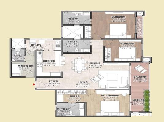 3 BHK Flat In Brigade Insignia For Sale  In Yelahanka