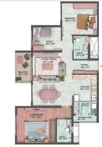 2 BHK Flat In Ckpc Winds Of Change For Sale  In Yelahanka