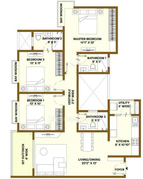 3 BHK Flat In Bhartiya Nikoo Homes  5 For Sale  In Thanisandra