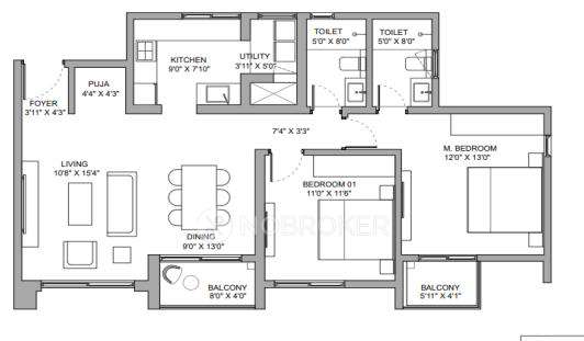 2 BHK Flat In Birla Ojasvi For Sale  In Rr Nagar