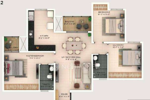 3 BHK Flat In Provident Botanico For Sale near Samethanahalli