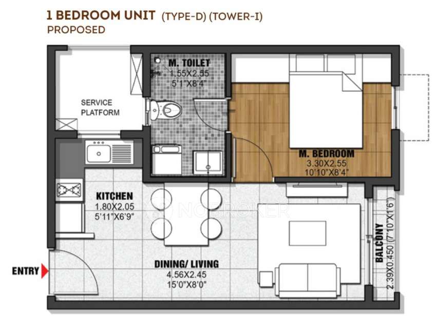 1 BHK Flat In Brigade El Dorado Iridium For Sale  In Huvinayakanahalli