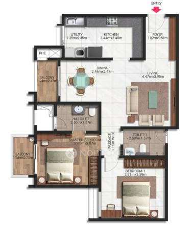 2 BHK Flat In Brigade Lakecrest For Sale  In Battarahalli