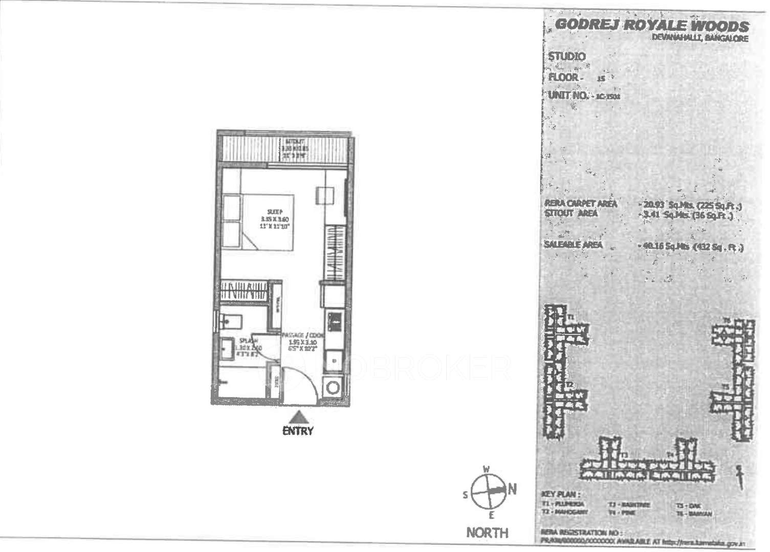 1 RK Flat In Godrej Royale Woods, Devanahalli For Sale  In Devanahalli