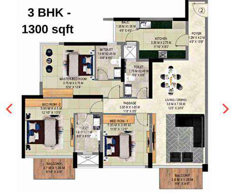 3 BHK Flat In Adani 9pbr For Sale  In Seawoods