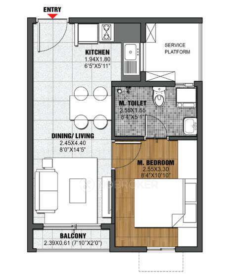 1 BHK Flat In Cobalt At Brigade El Dorado For Sale  In Bagalur