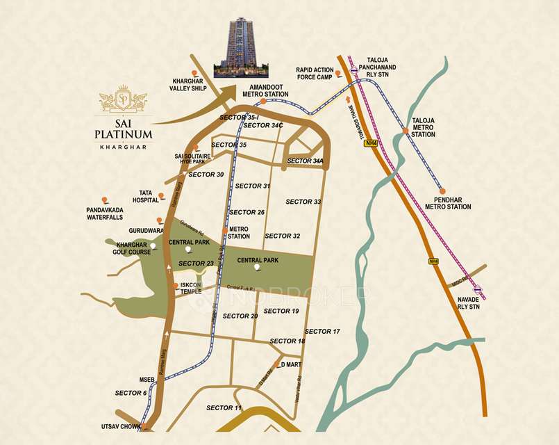 3 BHK Flat In Paradise Sai Platinum For Sale  In Kharghar