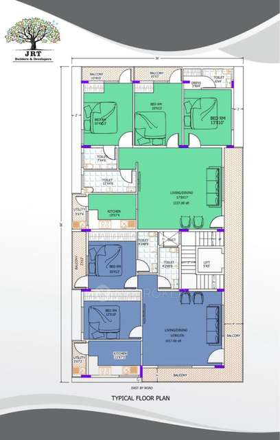 2 BHK Flat In Sri Guru Raghavendra  For Sale  In Subramanyapura