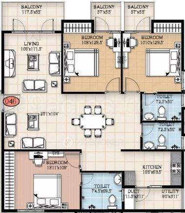 3 BHK Flat In Trifecta Esplanade For Sale  In Whitefield 