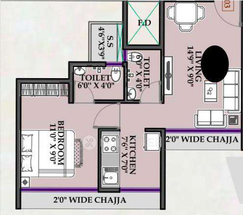 1 BHK Flat In Gami Tiara For Sale  In Taloja