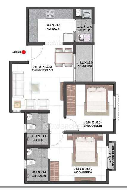 2 BHK Flat In Shriram Wytfield For Sale  In Bendiganahalli