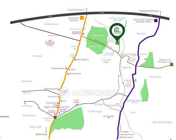 2 BHK Flat In Indis Vb City For Sale  In Bolarum