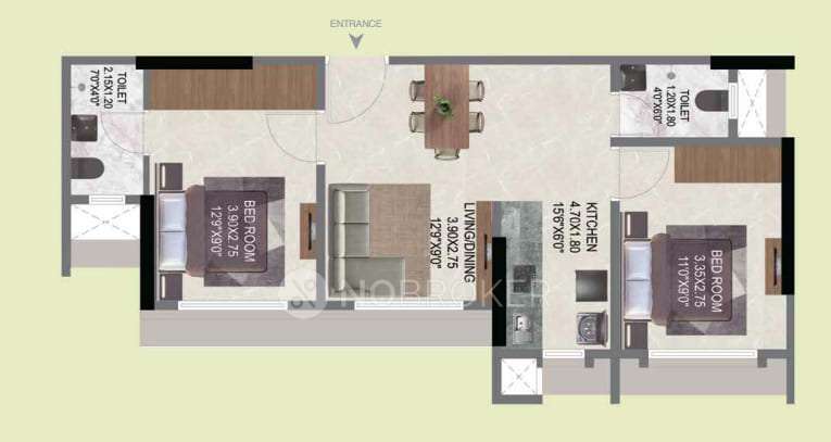 2 BHK Flat In Ghanwat Accord For Sale  In Malad East