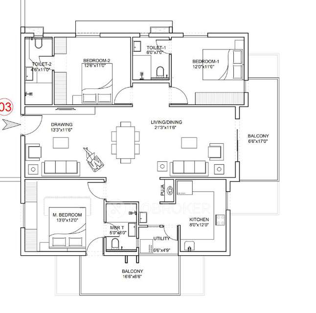 3 BHK Flat In Anvita Ivana  For Sale  In Kollur